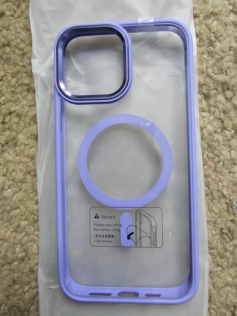 Purple Clear MagSafe-Compatible Phone Case - Compatible Brand